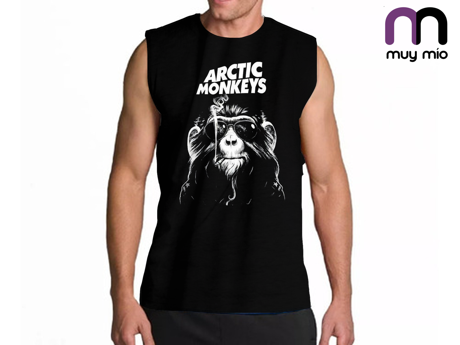 Playera Artick Monkeys Negra Muy mío sin mangas Muy mío