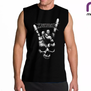 Playera sin mangas Muy mío Metallica Negra Rock